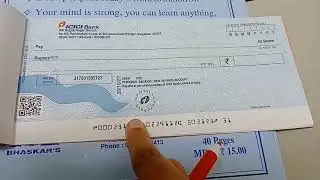 #Cheque#MICRcode#23Digit in cheque 🤞