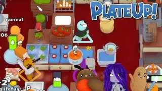 The Rubber Band Lady! Trio Food Card Challenge with oiseaur and SheBanshee! PlateUp!