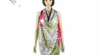 Meritline Letter Chiffon Scarf (item#360-127)