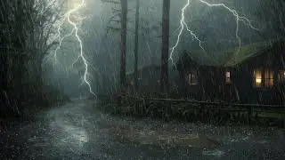 Rainstorm and Rolling Thunder for Sleep | Calm Night Noise for Strees Relief