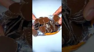 How to eat Terry&rsquo;s Chocolate Orange | Popping Exploding Candy ASMR #shorts