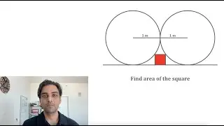 Find the Area #1: One Square between Two Circles