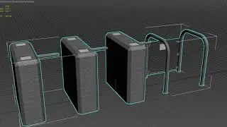 Entrance Security Barrier Turnstile Gate 3D model