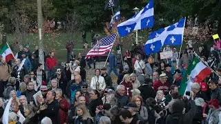 Anti-mask demonstration on eve of red alert