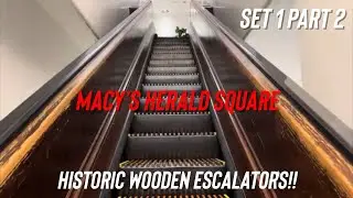 RIP!! EPIC Historic Otis WOODEN/Medal Main Escalators 1 at Macy’s Herald Square 34th St New York, NY
