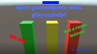 How to save gameobjects with playerprefs + shop and reset button