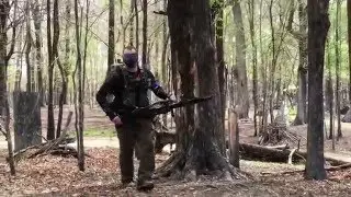 Paintball M56 Smartgun with a Maxxloader