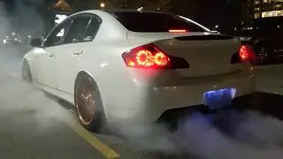 CRAZY BAGGED INFINITI G37 BURNOUT