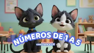 Vamos contar? Aprenda os números com Tony e Lili 💛🐱 | Musiquinha infantil para crianças