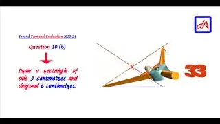 Draw a rectangle of side 5 centimetres and diagonal 6 centimetres.