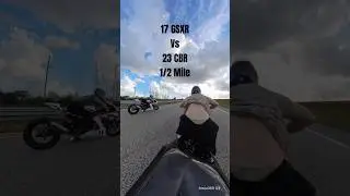 2017 GSXR 1000 vs 2023 CBR 1000RR-R 1/2 Mile!