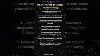 Ethical Ways To Encourage Honest Sharing | Psychology Facts #motivation #manifestation