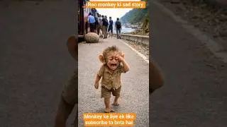 The Tragic Life Of Reo The Monkey(बेचारा बन्दरकोई इसकी हेल्प करेगा)😱#shorts