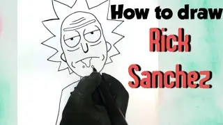 Easy Rick Sanchez Drawing 😃 | Rick Sanchez drawing tutorial | CARTOON book ❤️📒