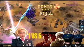 C&C Generals Contra 009 Final 1 VS 5 Insane AI (Methodical elimination)