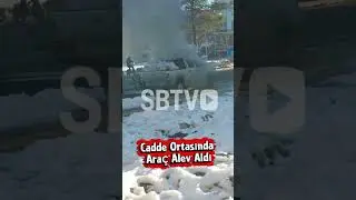 Diyarbakır Bağlar&rsquo;da Cadde Ortasında Ara&ccedil; Alev Aldı #keşfet #diyarbakır