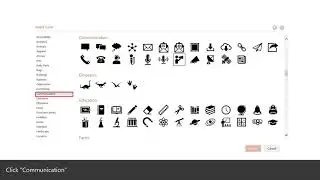 How to add Communication icon in PowerPoint slide
