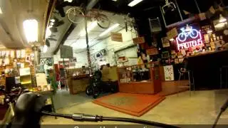 Tour of Proteus Bicycles, College Park MD (bike's eye view)