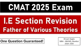 CMAT 2025 Exam: I.E Section Revision |  Father of Various Theories  || Mission: JBIMS, Mumbai