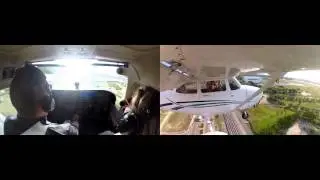 Frank Linero Pilot GoPro Cessna Flight with Monica Carrion N6059R KFXE KPMP