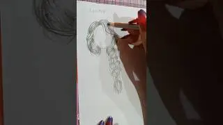 how to draw hair | easy to draw Rapunzel hair #short #drawing #hair