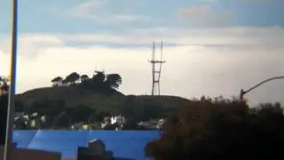 Mighty Sutro, Bernal's Sutrito, and clouds