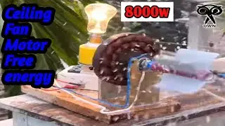 Unleashing 8000W power get water pressure Transform Electric generator with ceiling fan motor