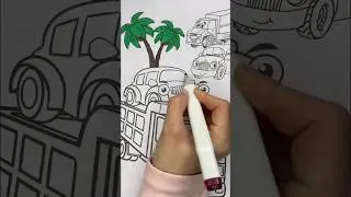 Car 🚘 #drawing #colloring #art #coloringforkids #coloring