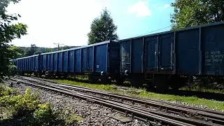 Odjazd st 48 054 do Ścinawki średniej z pustymi weglarkami