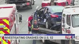 Forsyth County officials investigate crashes on US 52