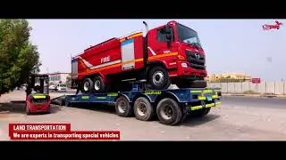 Sending Fire rescue trucks from UAE to Saudi Arabia