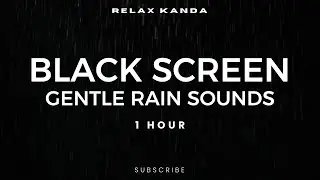Gentle Spring Rain Sounds To Study, Sleep, Relax, Reduce Stress | BLACK SCREEN | 1 Hour
