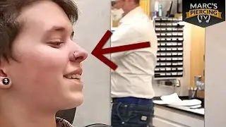 F&uuml;r die Nase ein Piercing - diesmal mit Ring 🔥 weitere Piercings sind gegeben 💉Marc's Piercing TV
