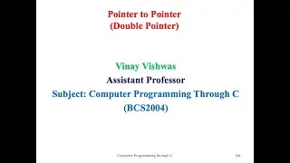 Pointer to Pointer