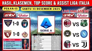 Hasil Liga Italia Pekan Ke 15 Tadi Malam ~ LECCE VS PISA ~ TORINO VS CREMONESSE ~ Serie-A 2025/2026