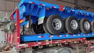4 Axle Flatbed Semi Trailer | Heavy Cargo Transport for #africa  and #middleeast  #flatbedtrailer