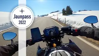 4K | Kawasaki + Leo Vince RAW Sound | Simmental - Jaunpass 🇨🇭 | März 2022