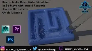 How to make basic water simulation with Bifrost Fluid simulation with arnold rendering.
