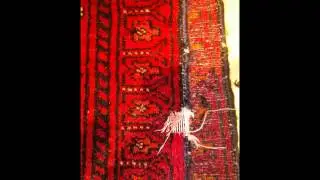 cleaning and repair and urine stain removal of the persian turkmen rug
