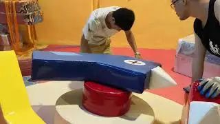 indoor soft play equipment installation for kids