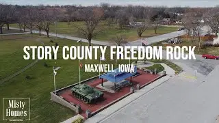 Visiting the Story County Freedom Rock in Maxwell, Iowa