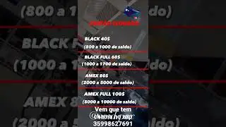 cart&atilde;o clonado pode vim que tem barato e confiavel tenho refer&ecirc;ncia