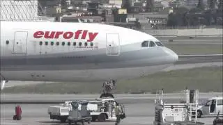 Meridiana fly (Eurofly Livery) Airbus A330-223 Landing at Naples Airport (LIRN/NAP)