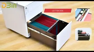 Install 3-Drawer Steel Mobile Pedestal - Office Cabinet with Lock