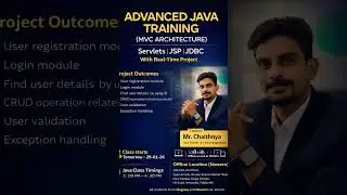Advanced Java Training with Real-Time Project | MVC Architecture