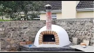 Wood burning pizza oven from the kit