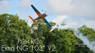 Pilot RC Extra NG V2 103&rdquo; down the 3D line at Joe Nall 2025/ Joe Hampson