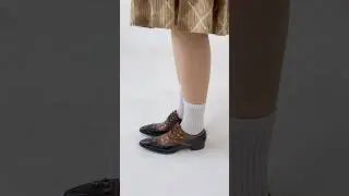 Prada Brushed Leather Crystal Embellishments Brogues