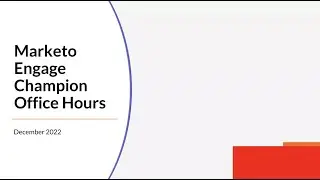 December 2022 - Marketo Champion Office Hours - Career Edition!