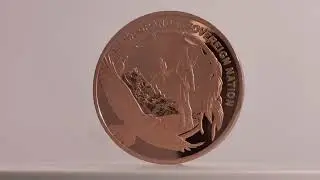 Art of Coins : 1 dollar copper proof 5 oz Mesa Grande - Sovereign Nation : Two Wolves 2025 